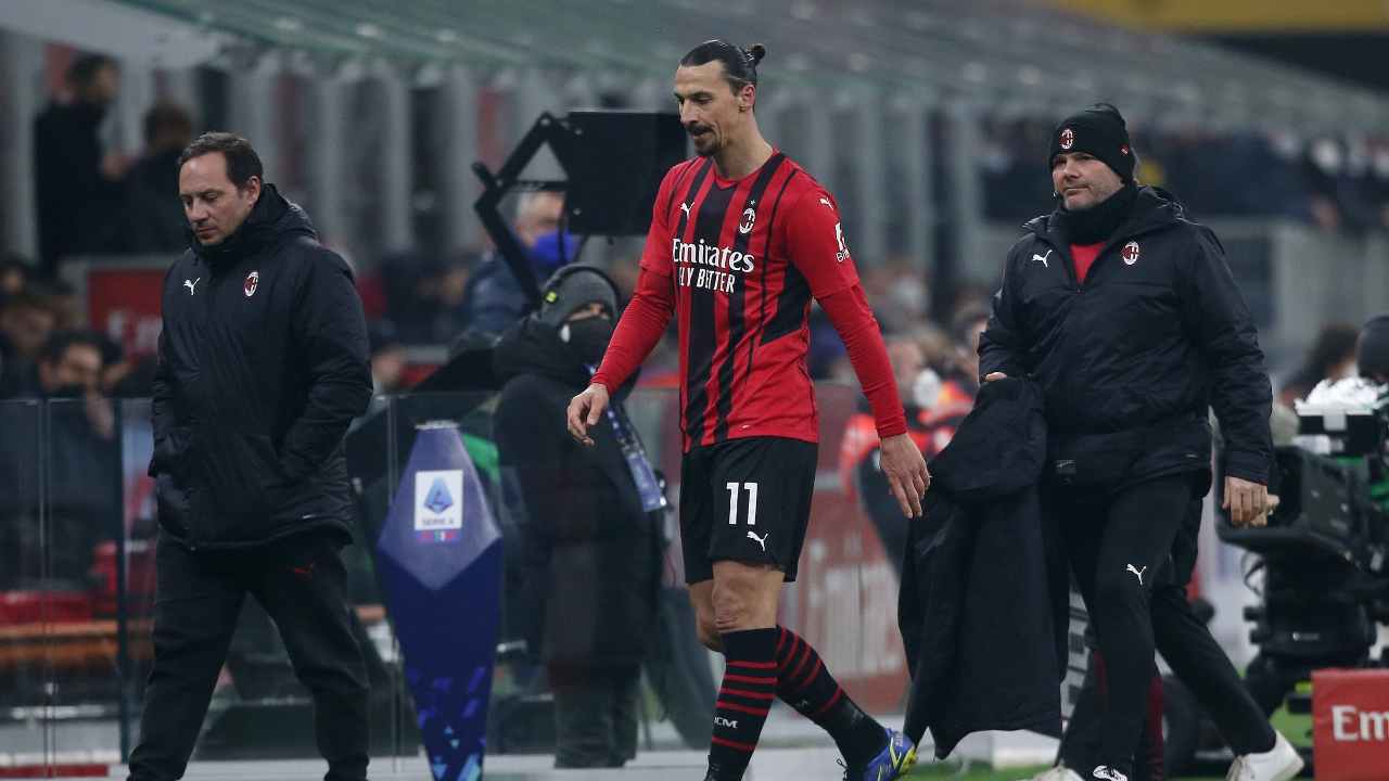 Ibrahimovic lascia il campo sconsolato Milan