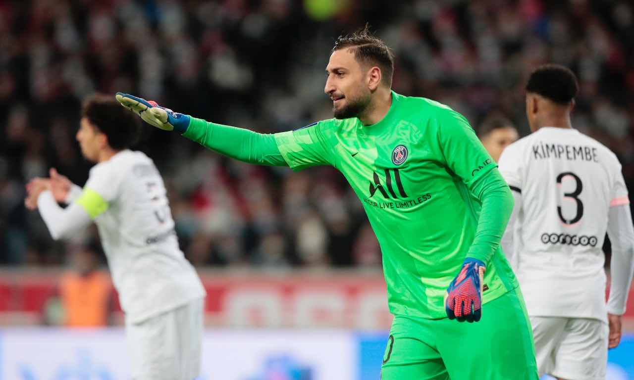 Donnarumma in campo col PSG