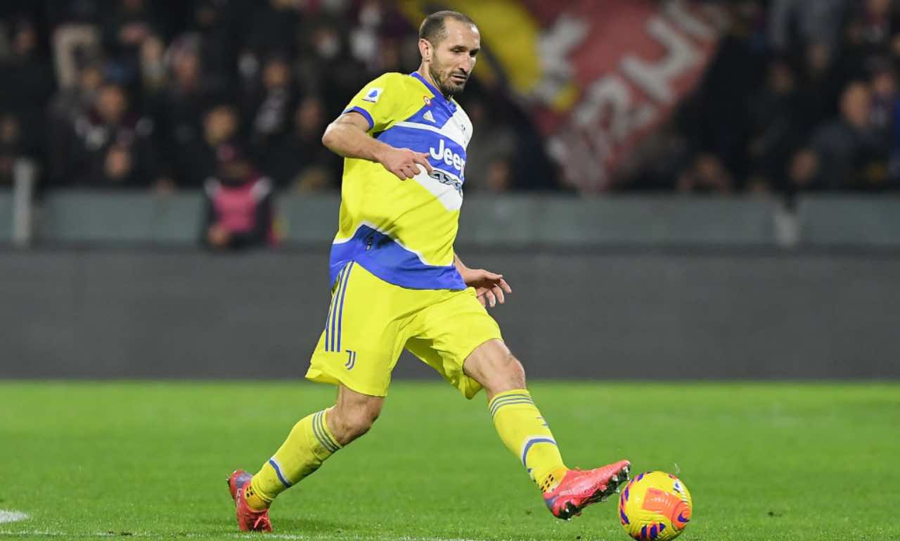 Chiellini in campo con la Juventus 