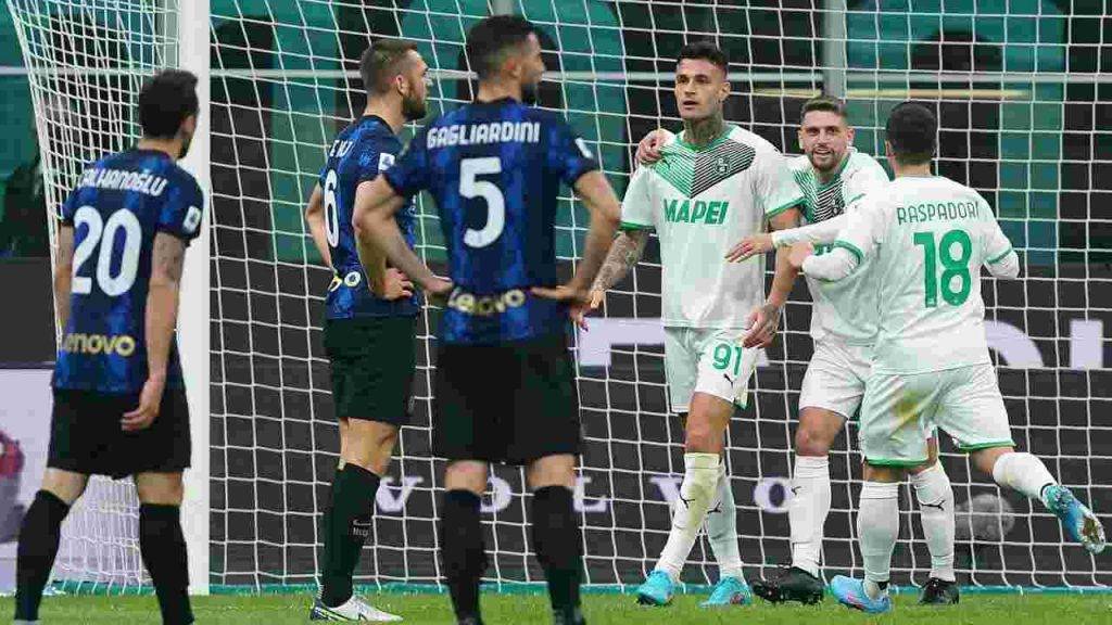 Gol del Sassuolo contro l'Inter