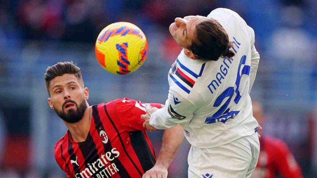 Milan e Sampdoria in azione