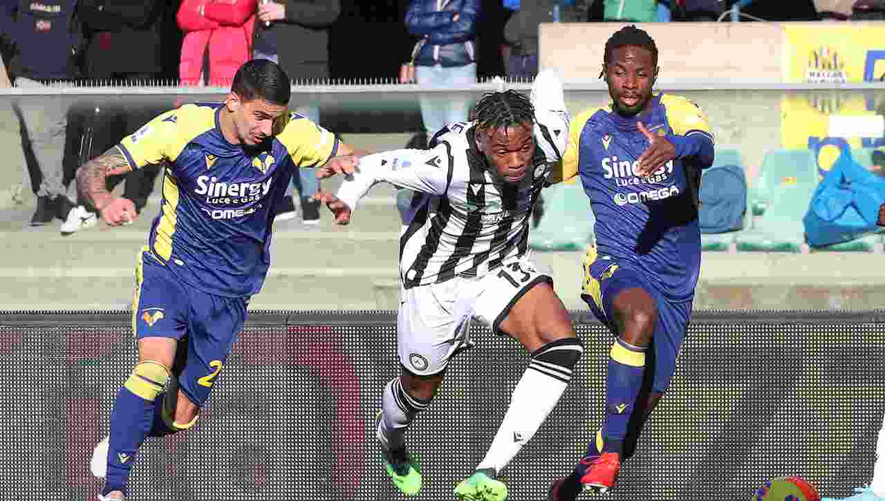 Tameze a contrasto in Udinese-Verona