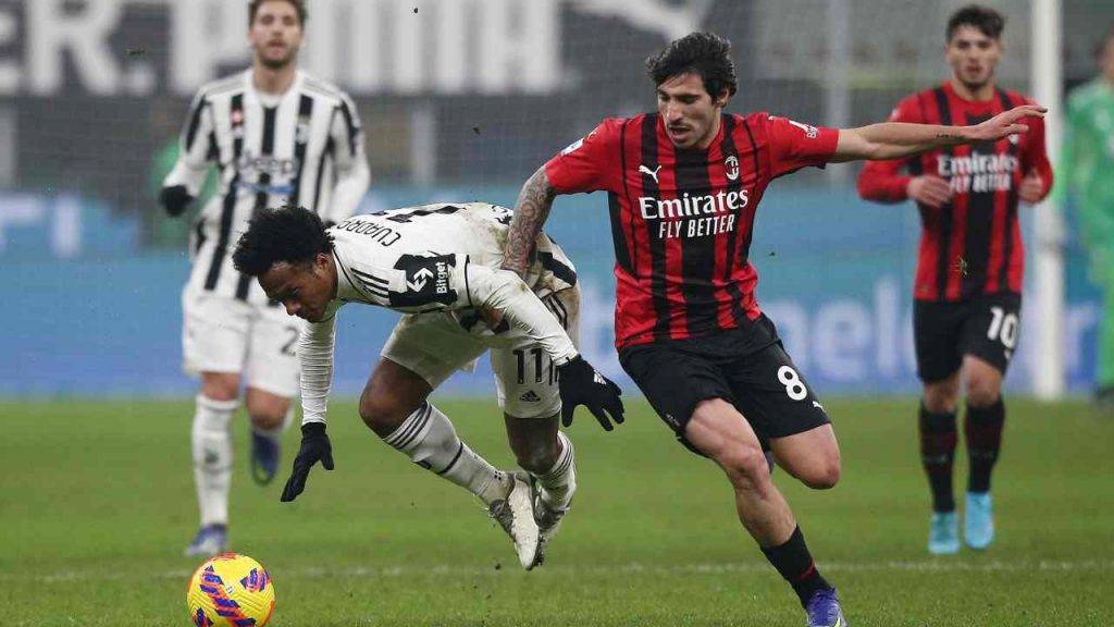 Sandro Tonali con la maglia del Milan