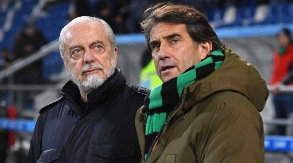 De Laurentiis del Napoli e Carnevali del Sassuolo discutono