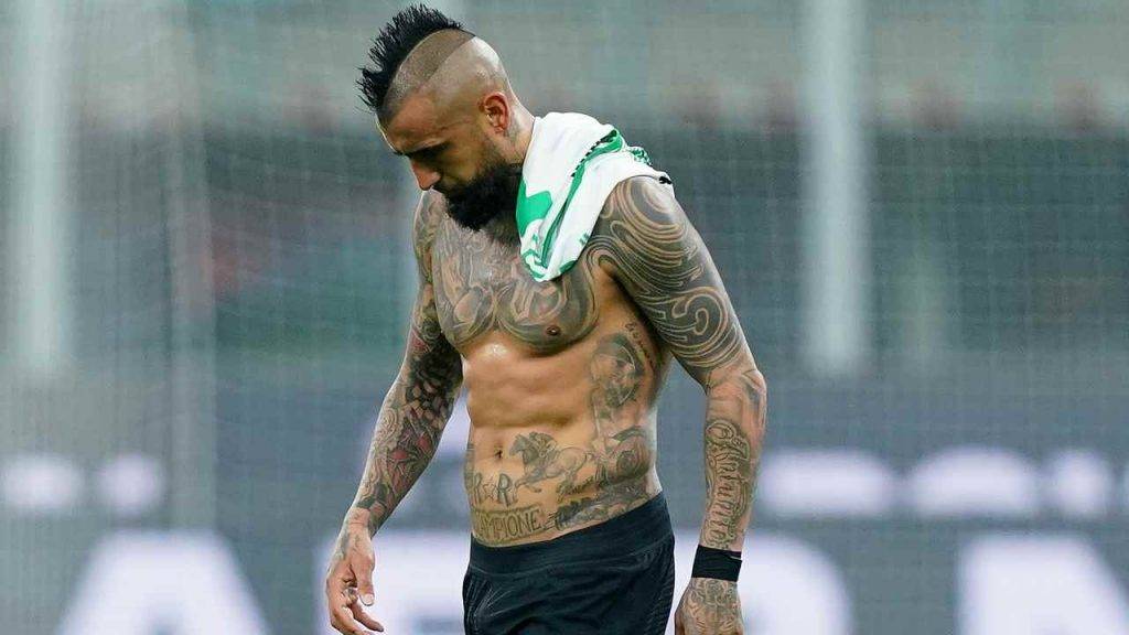 Arturo Vidal, dopo una partita con l'Inter