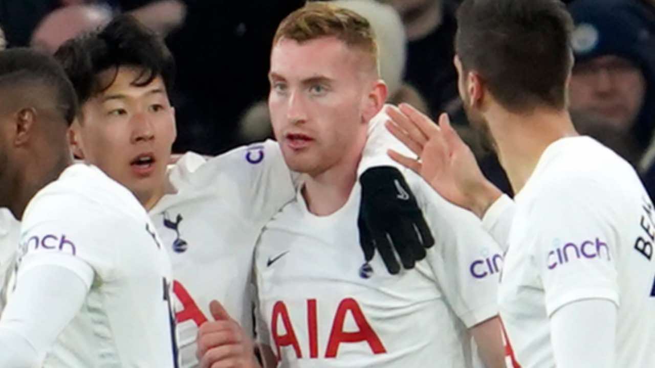 Kulusevski esulta col Tottenham