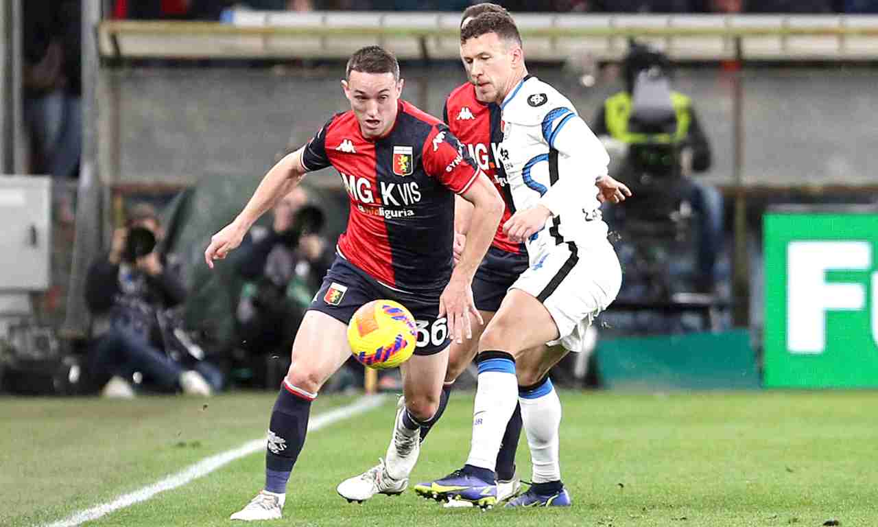 Genoa-Inter, Hefti e Perisic a contrasto