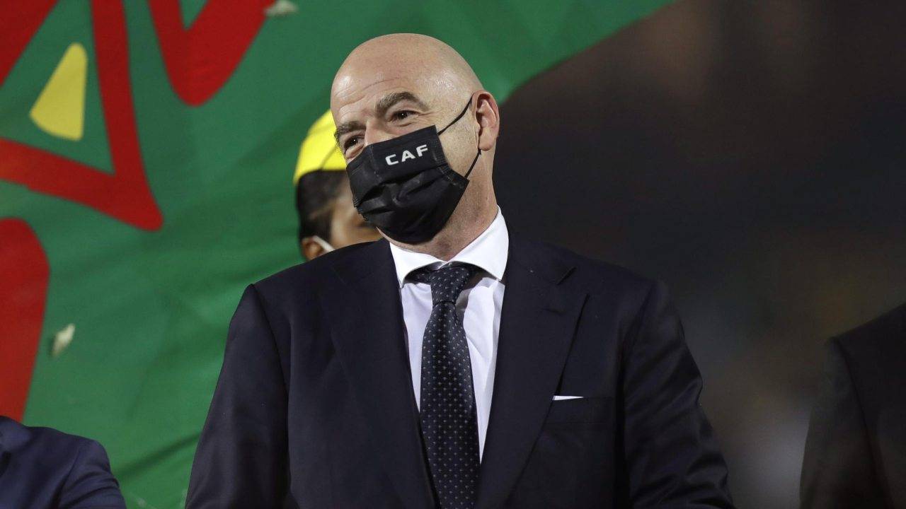 Infantino durante la finale di Coppa d'Africa