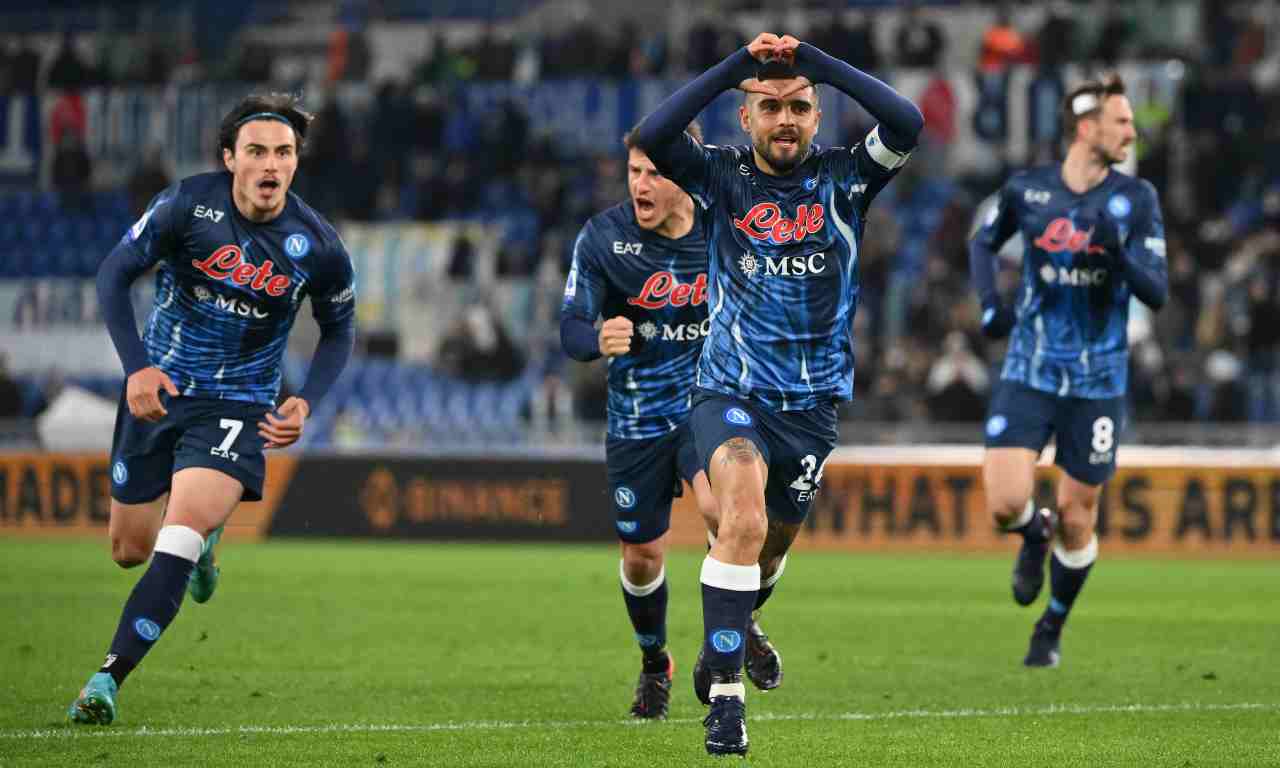 Napoli, Insigne esulta