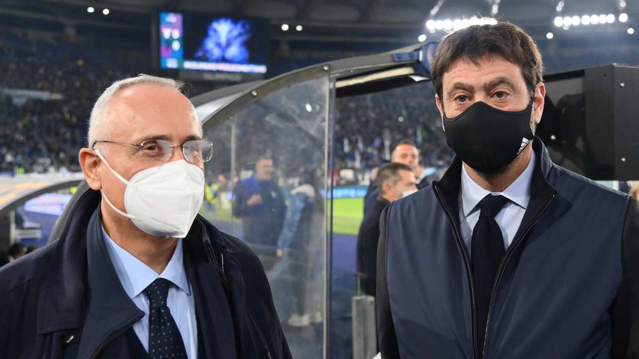 Lotito e Agnelli all'Olimpico