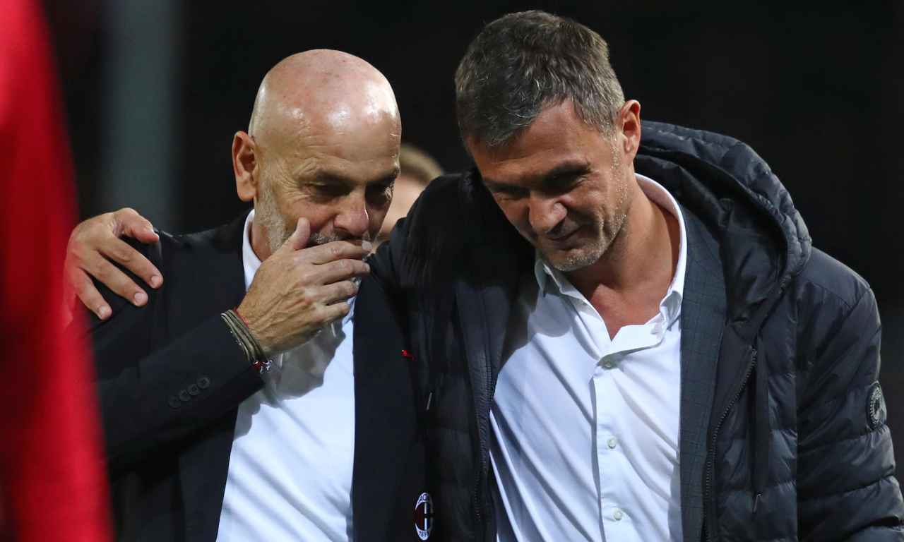 Milan, Pioli e Maldini abbracciati