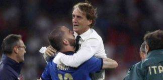 Mancini e Bonucci esultano