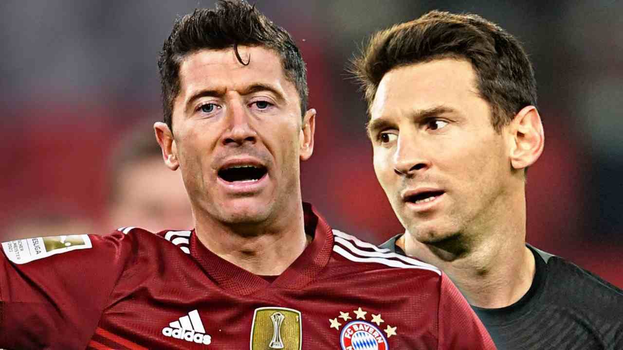 Lewandowski con Messi