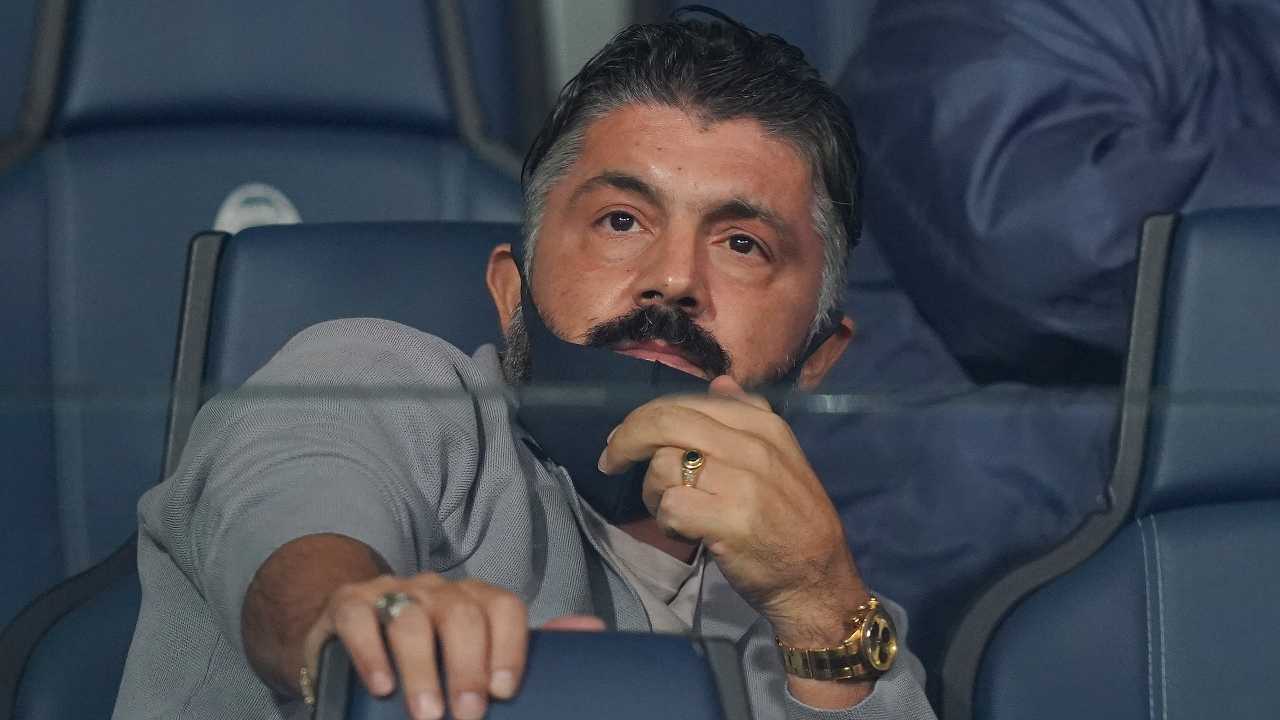 Gattuso guarda dalla tribuna