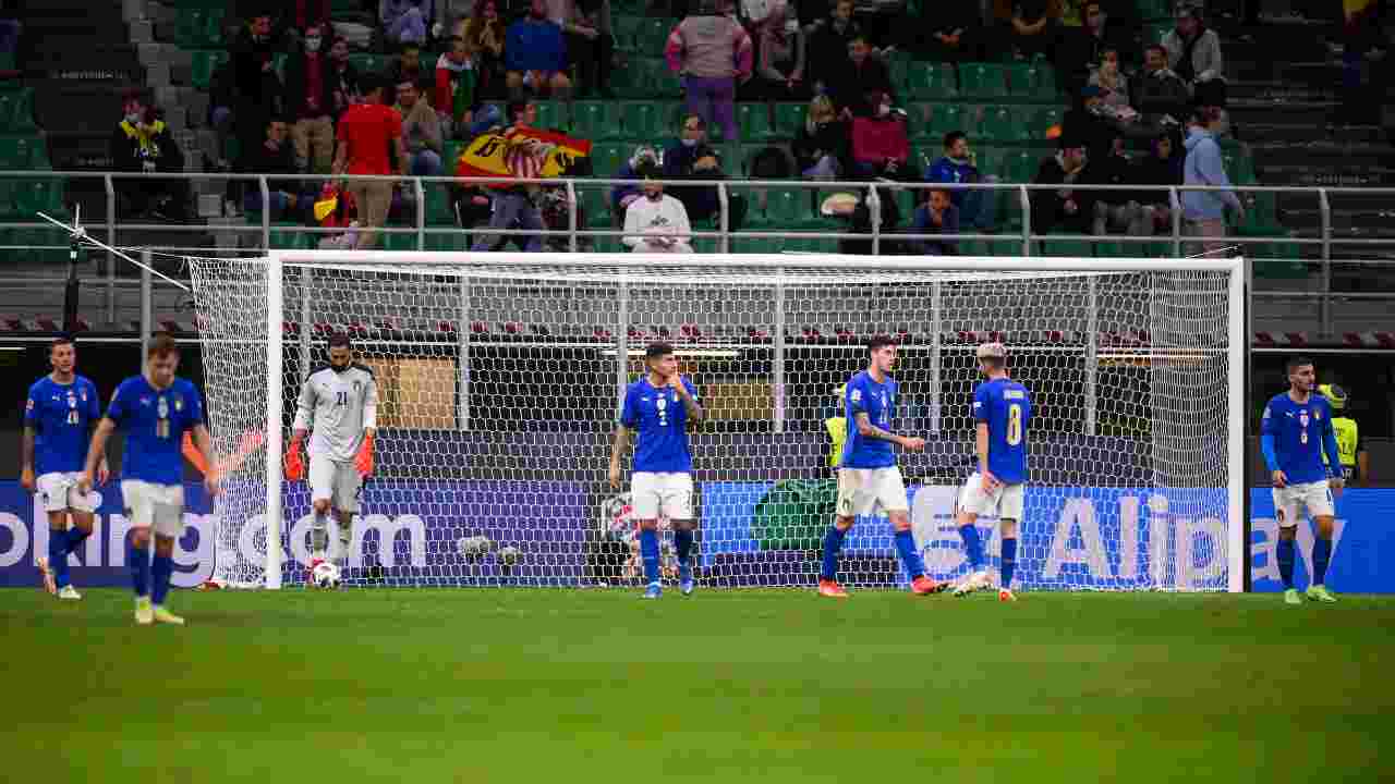 Giocatori Italia in campo