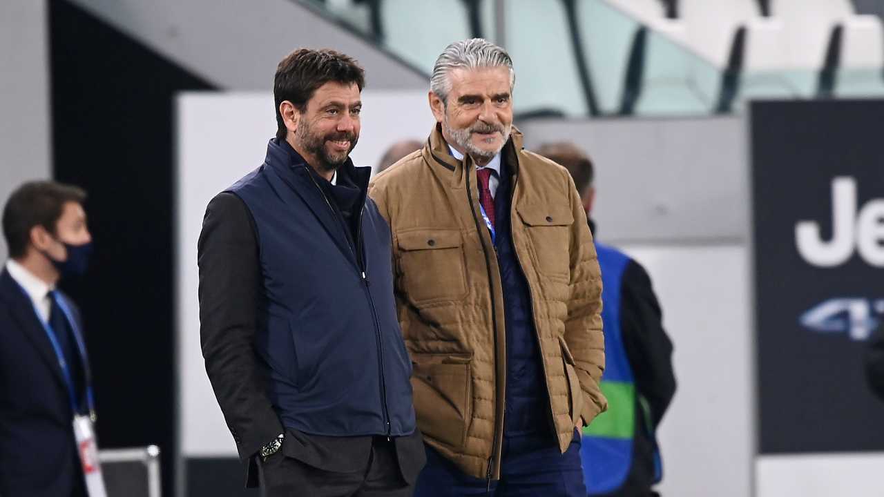 Agnelli e Arrivabene sorridono Juventus