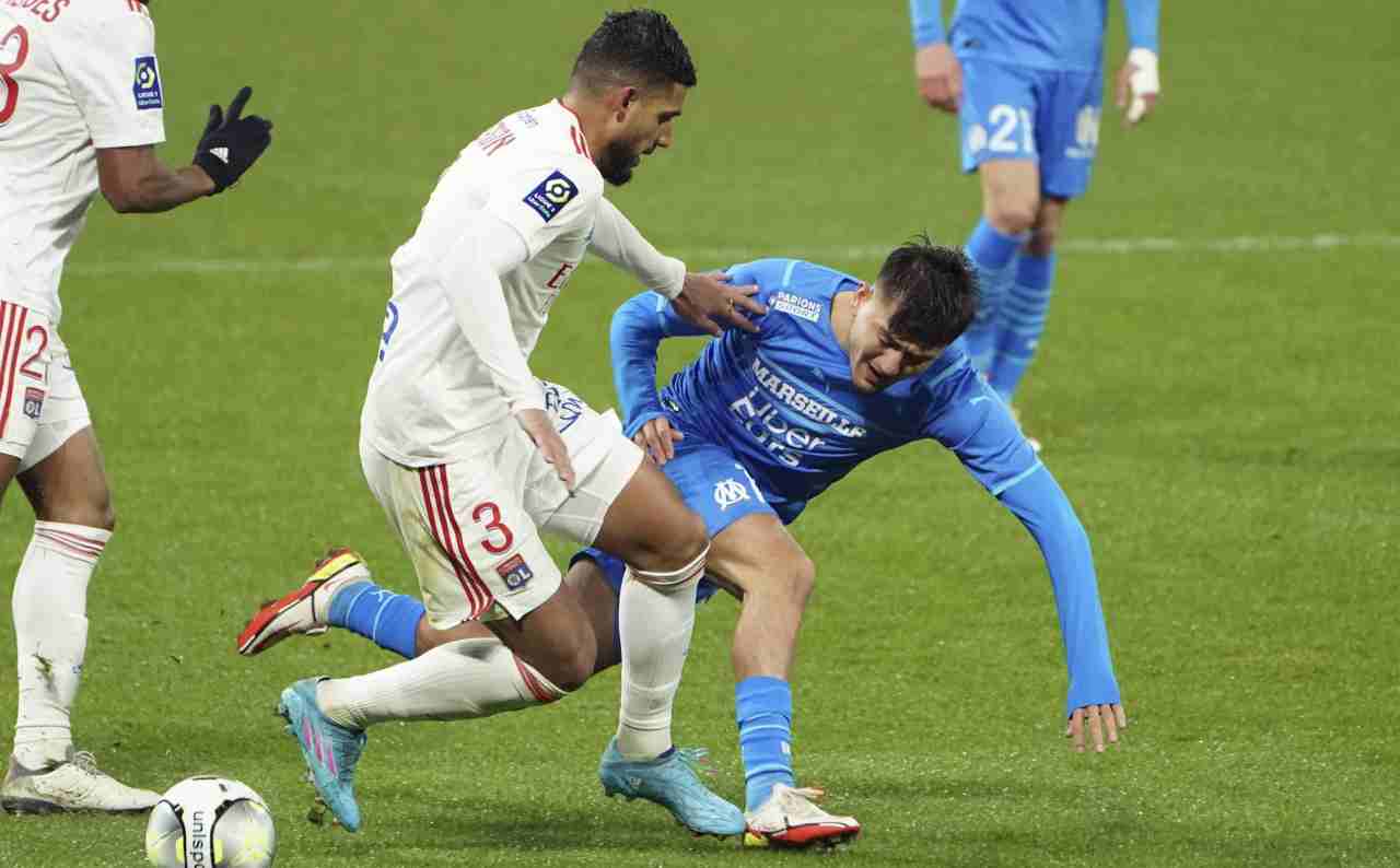 Emerson Palmieri con la maglia del Lione 