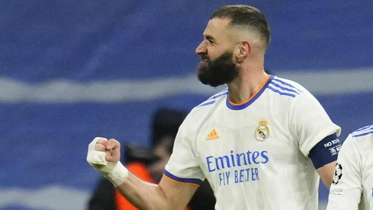 Karim Benzema esulta Real Madrid