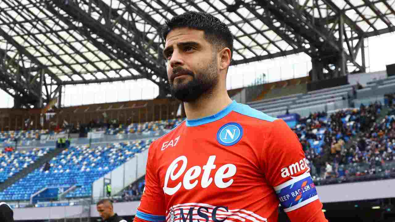 Insigne entra in campo Napoli