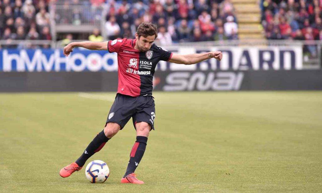 Srna con la maglia del Cagliari