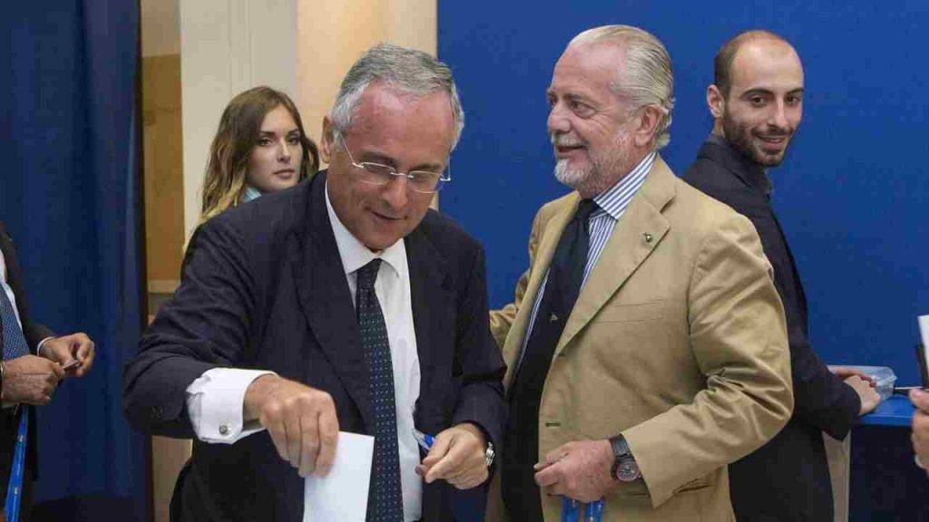 De Laurentiis e Lotito, fautori dell'elezione di Casini in Lega Serie A