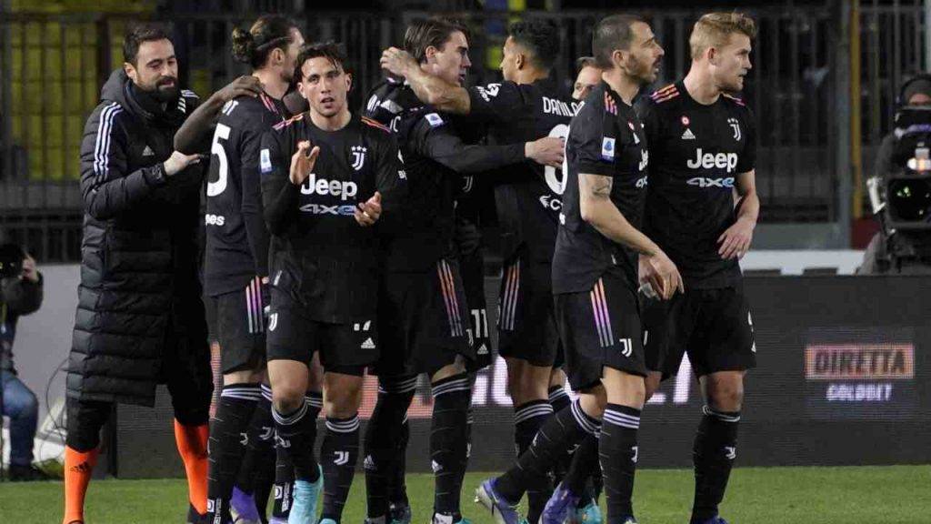 Juventus esulta dopo un gol