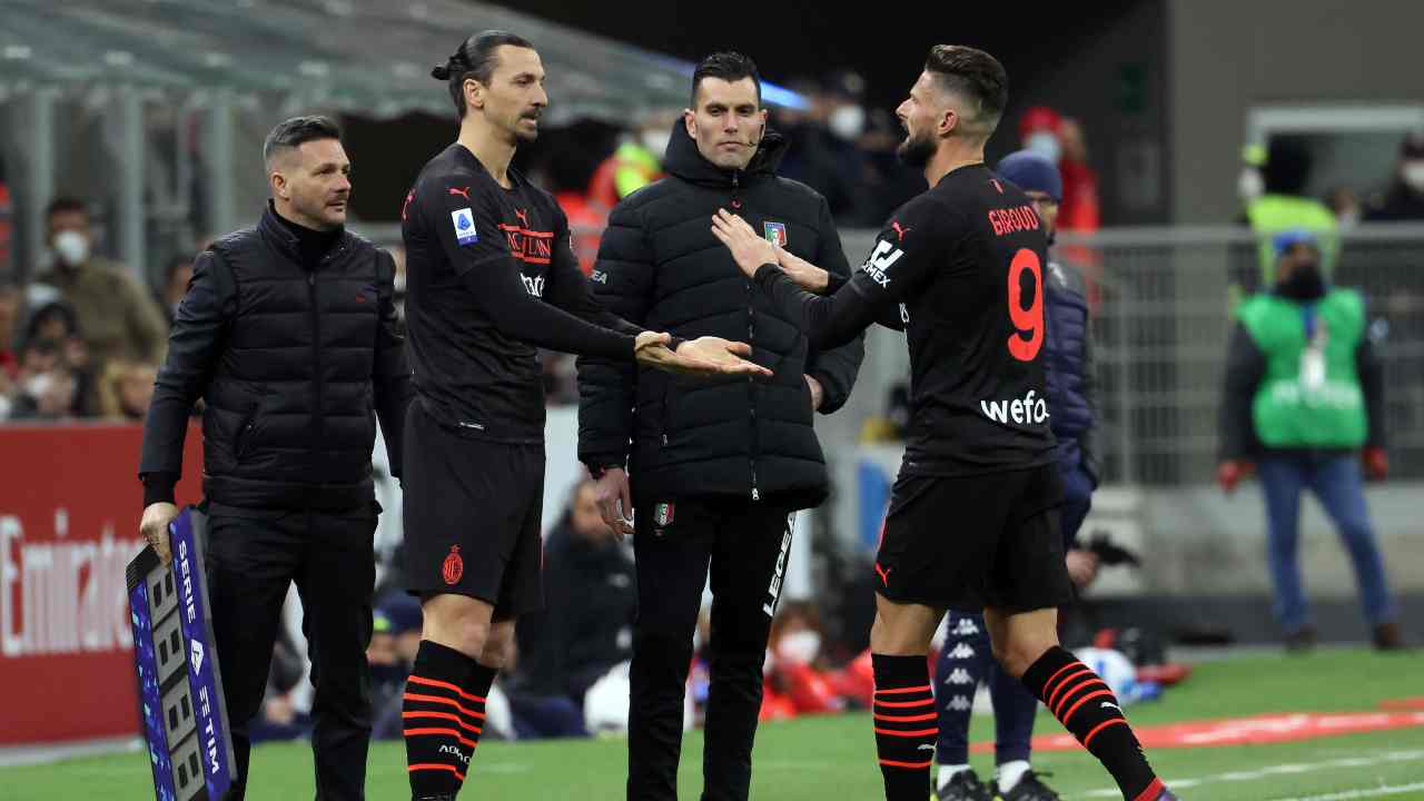 Ibrahimovic e Giroud si danno il cambio Milan 
