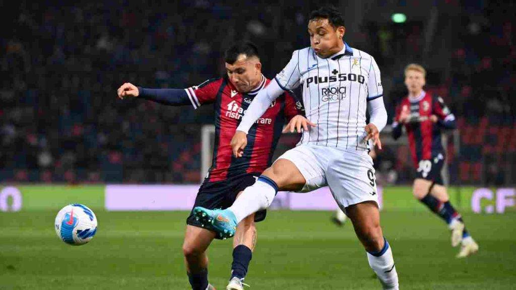 Luis Muriel con la maglia dell'Atalanta