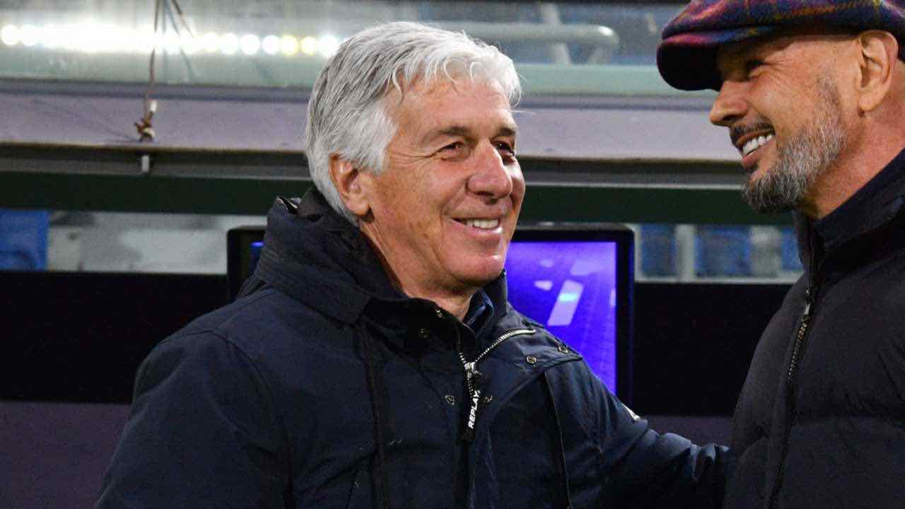 Gasperini sorridente con Mihajlovic