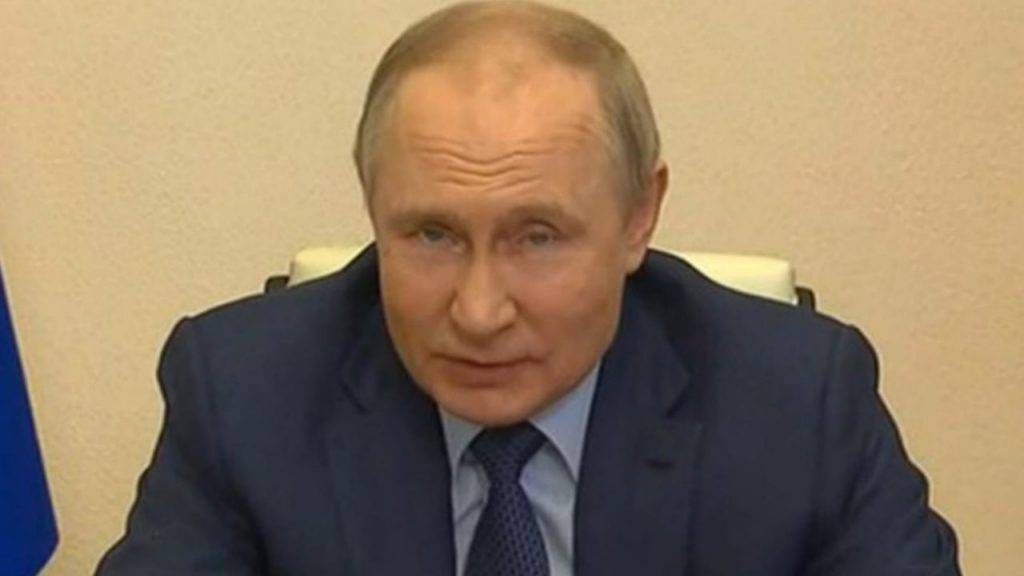 Putin durante una conferenza stampa