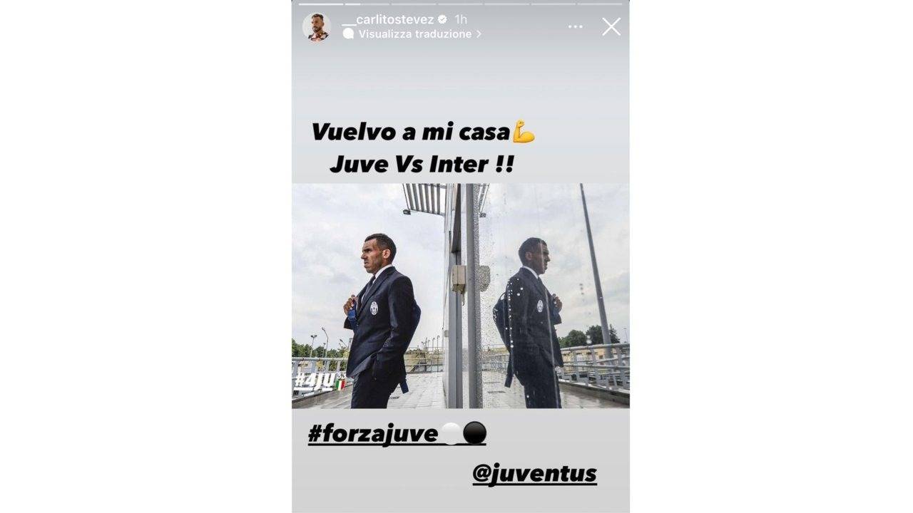 Tevez allo Stadium per Juve-Inter