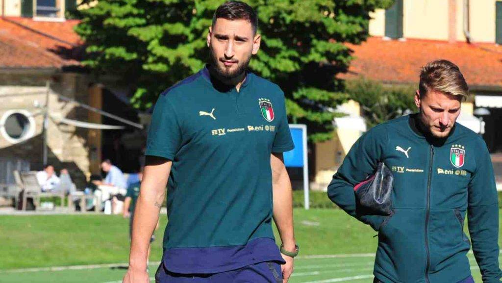 Donnarumma e Immobile con l'Italia