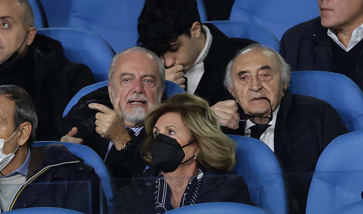 De Laurentiis e Ferlaino in tribuna