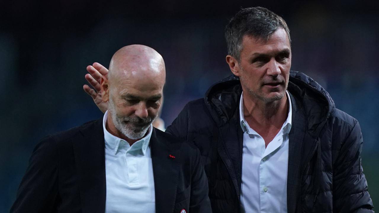 Pioli e Maldini a Bergamo