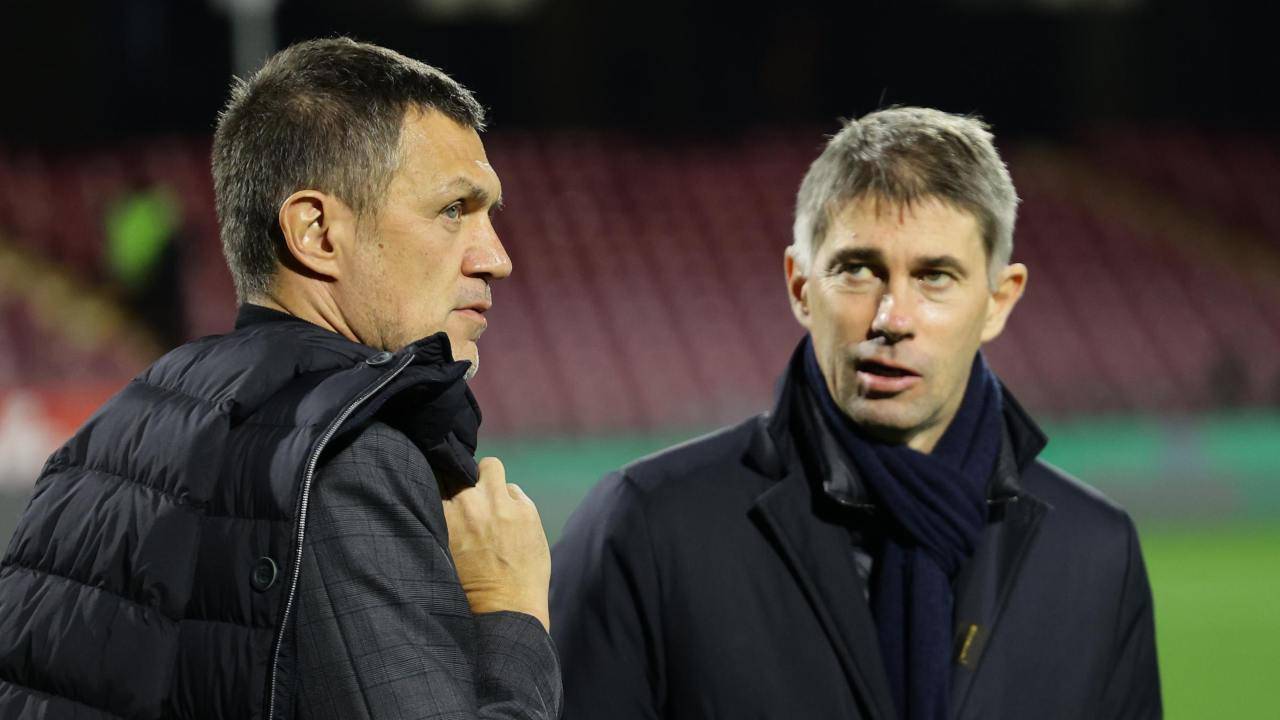 Trasferta a Salerno per il Milan, ecco Maldini e Massara