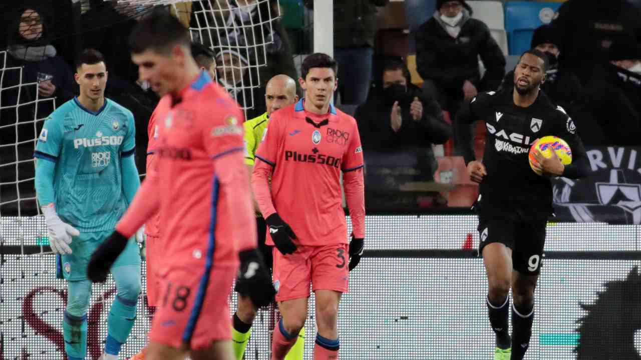 L'esultanza di Beto dopo il gol all'Atalanta