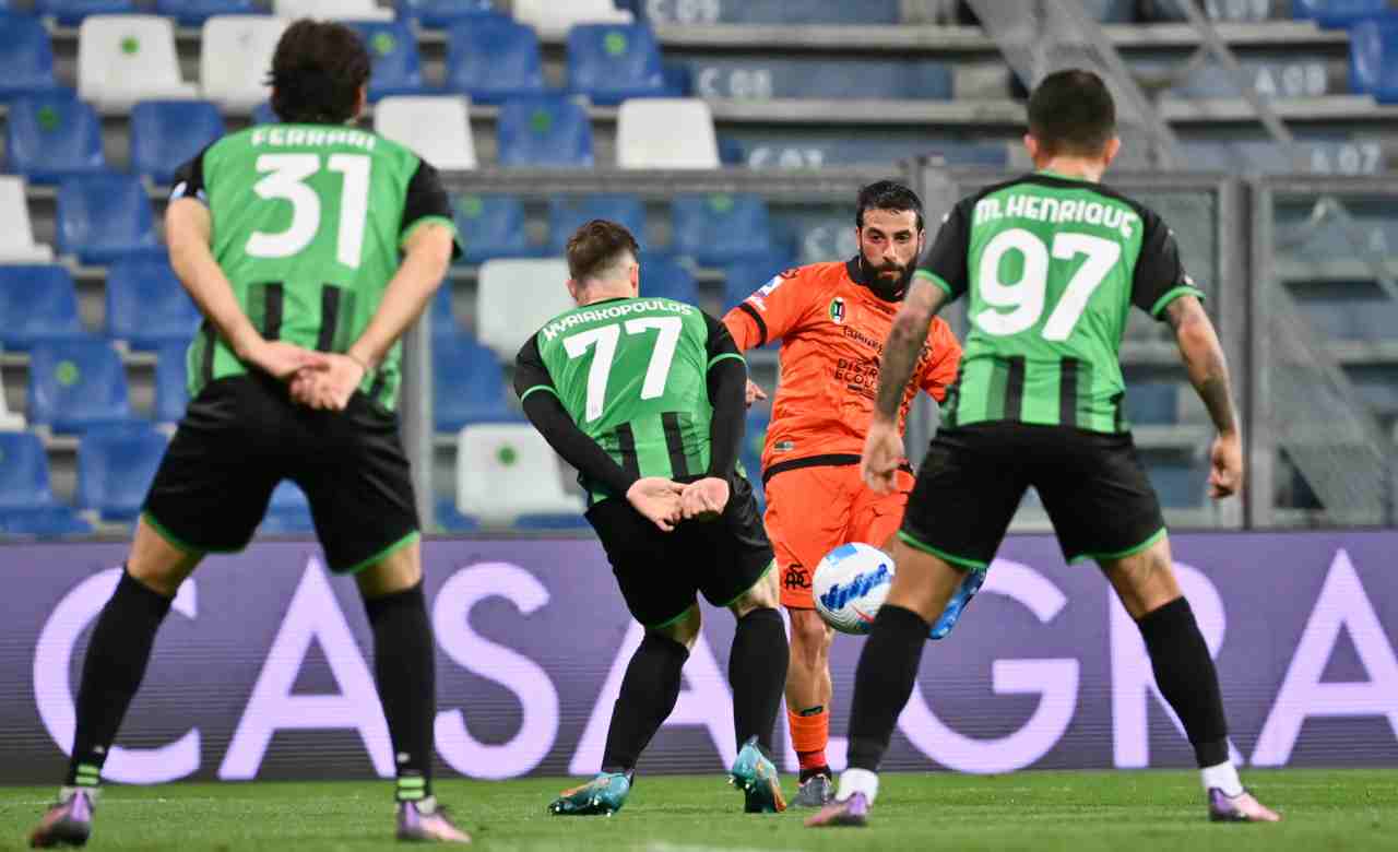 Sassuolo-Spezia, il gol di Verde