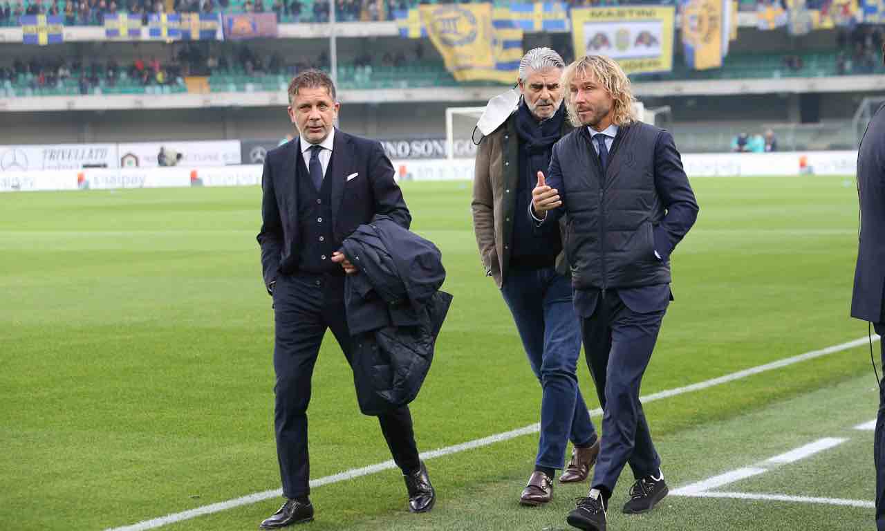 Dirigenza bianconera in Verona-Juventus