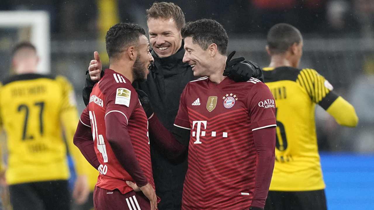 Tolisso, Nagelsmann e Lewandowski insieme