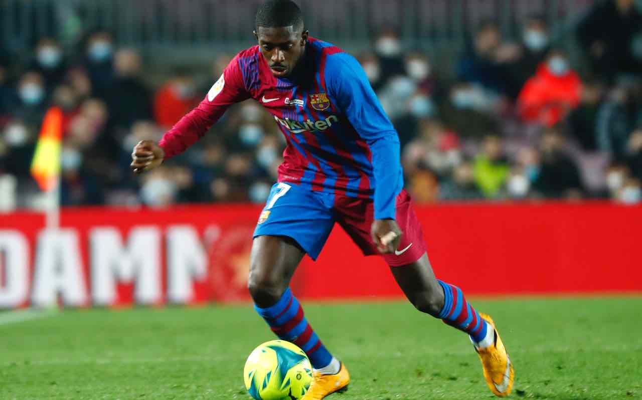 Dembele in campo col Barcellona