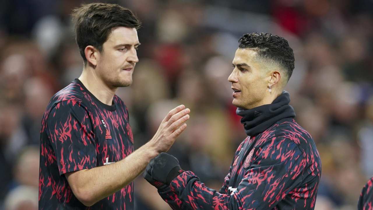 Cristiano Ronaldo ed Harry Maguire in campo