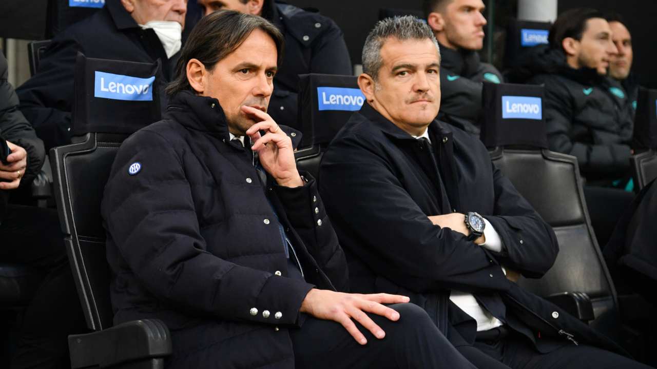 Simone Inzaghi e Massimiiano Farris in panchina