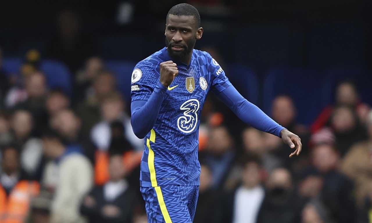 Rudiger esulta col Chelsea