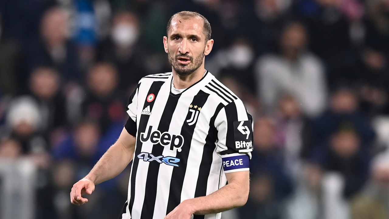 Chiellini in campo concentrato Juventus