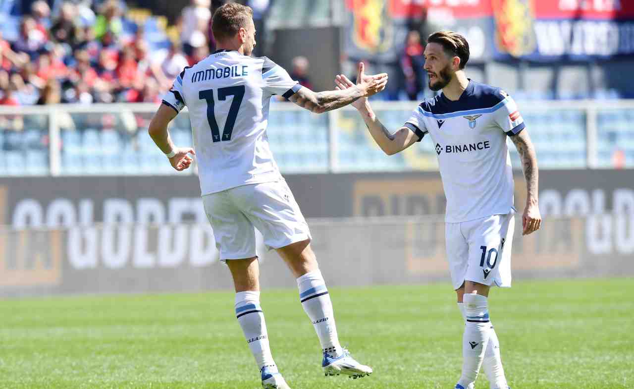 Immobile e Luis Alberto festeggiano