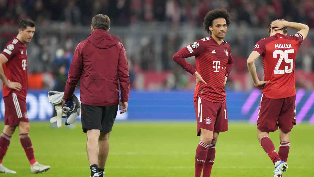 Giocatori Bayern Monaco delusi