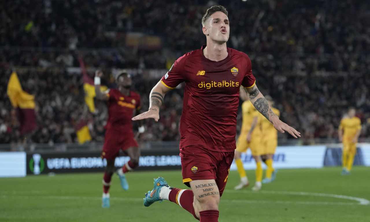 Roma, Zaniolo esulta col Bodo