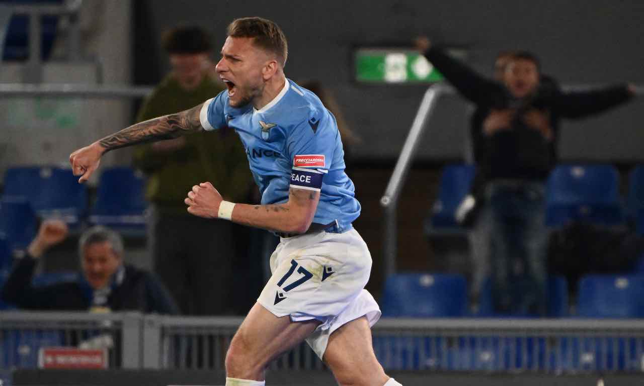 Immobile esulta in Lazio-Torino