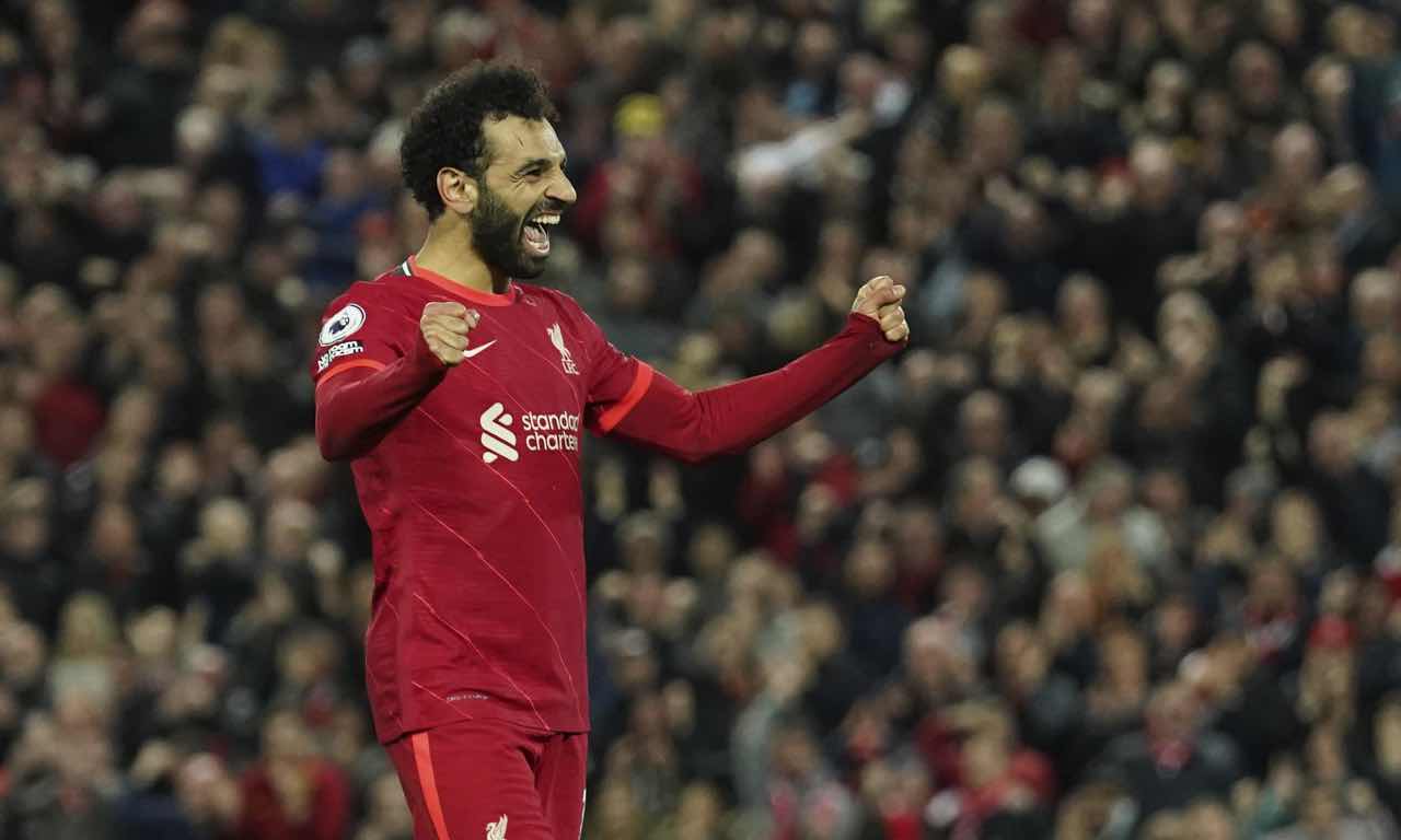 Salah esulta col Liverpool 