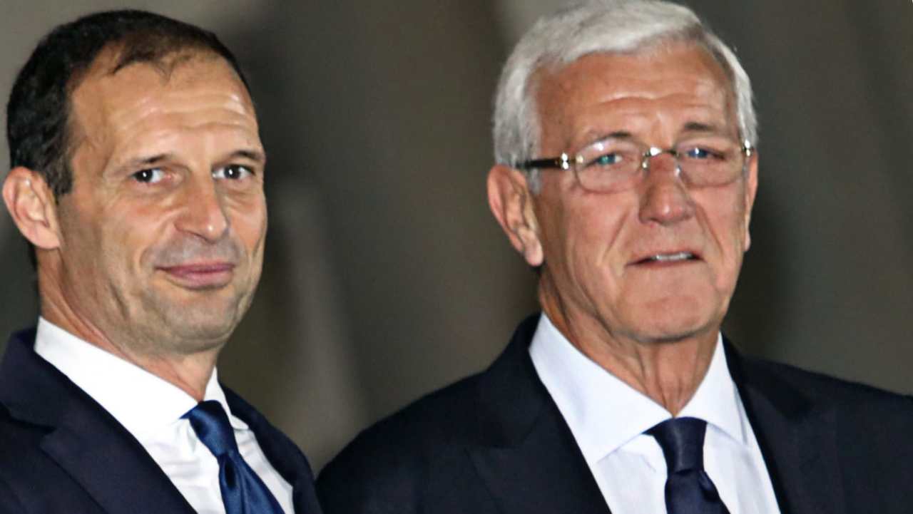 Allegri e Lippi sorridenti